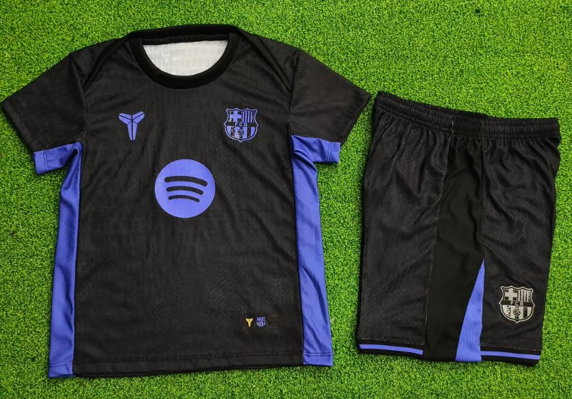 Kids-Barcelona 25/26 Spceial Black Kobe Bryan Jersey(Player)
